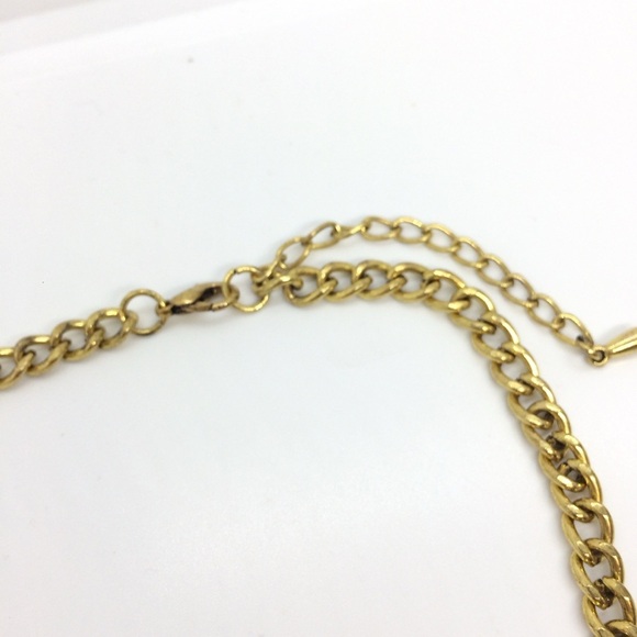 RHINESTONE GOLD TONE CRYSTALS STATEMENT NECKLACE FLOWER FLORAL COLLAR BLING - Picture 15 of 16